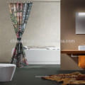 China Printed Shower Curtain with Light Shower Curtain Rod